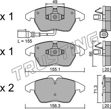 Trusting 564.0 - Set placute frana,frana disc parts5.com