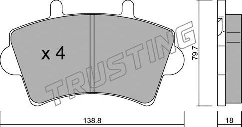 Trusting 561.0 - Set placute frana,frana disc parts5.com