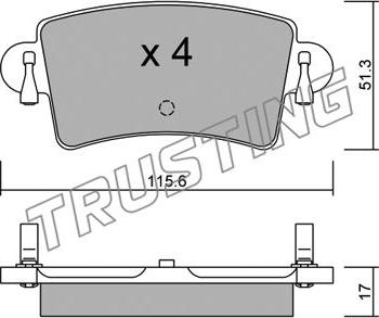 Trusting 562.0 - Set placute frana,frana disc parts5.com