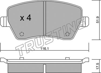 Trusting 501.0 - Set placute frana,frana disc parts5.com