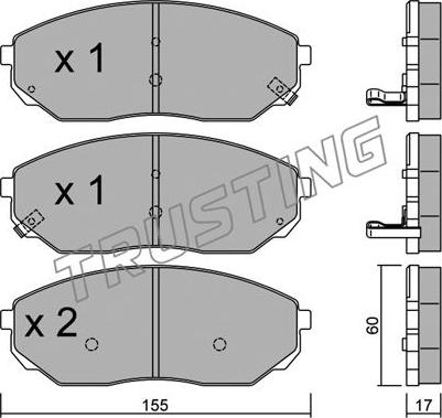 Trusting 531.0 - Set placute frana,frana disc parts5.com