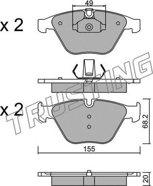 Trusting 574.9 - Set placute frana,frana disc parts5.com