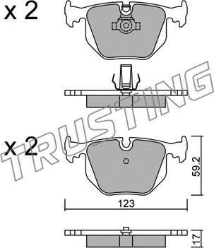 Trusting 576.0 - Juego de pastillas de freno parts5.com