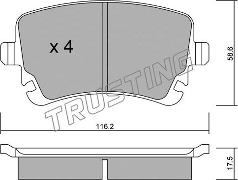 Trusting 570.2 - Set placute frana,frana disc parts5.com