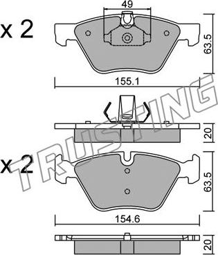 Trusting 573.0 - Set placute frana,frana disc parts5.com