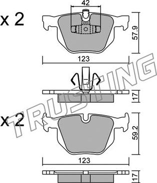 Trusting 659.0 - Set placute frana,frana disc parts5.com