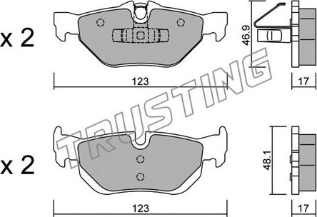 Trusting 658.0 - Set placute frana,frana disc parts5.com