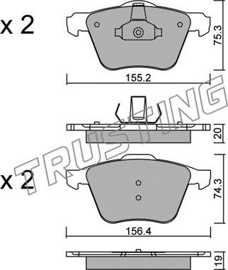 Trusting 615.1 - Set saboti frana parts5.com