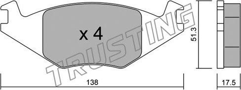 Trusting 049.0 - Set placute frana,frana disc parts5.com