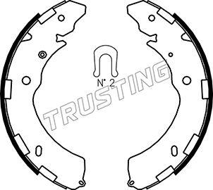 Trusting 064.181 - Jeu de mâchoires de frein parts5.com