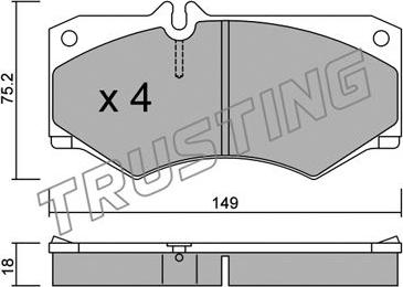 Trusting 016.0 - Set placute frana,frana disc parts5.com