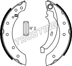 Trusting 088.222 - Garnitura zavorne celjusti parts5.com