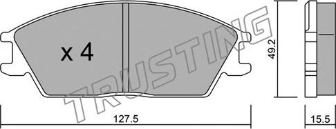 Trusting 083.0 - Juego de pastillas de freno parts5.com