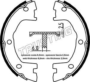 Trusting 034.120 - Set saboti frana, frana de mana parts5.com