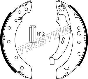 Trusting 079.195 - Комплект тормозных колодок, барабанные parts5.com