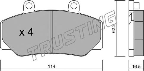 Trusting 077.0 - Set placute frana,frana disc parts5.com