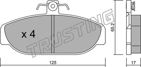 Trusting 190.0 - Set placute frana,frana disc parts5.com