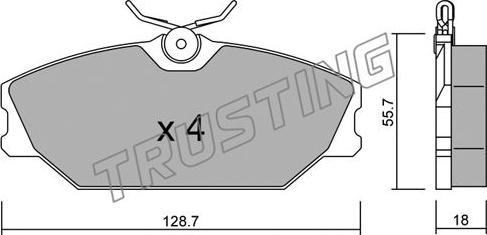 Trusting 144.2 - Bremsbelagsatz, Scheibenbremse parts5.com