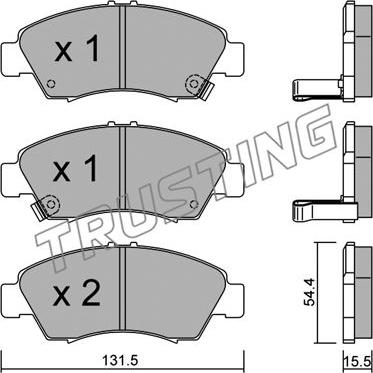 Trusting 140.0 - Σετ τακάκια, δισκόφρενα parts5.com