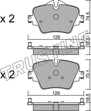 Trusting 1061.0 - Set placute frana,frana disc parts5.com