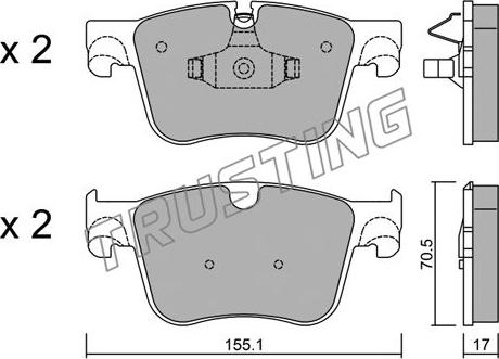 Trusting 1001.0 - Set placute frana,frana disc parts5.com