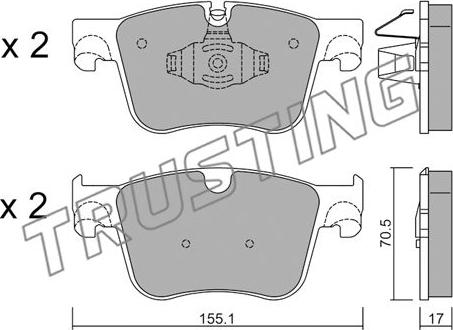 Trusting 1001.1 - Set placute frana,frana disc parts5.com