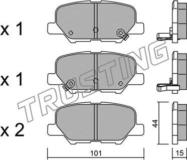 Trusting 1011.0 - Set placute frana,frana disc parts5.com