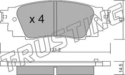 Trusting 1089.0 - Set placute frana,frana disc parts5.com