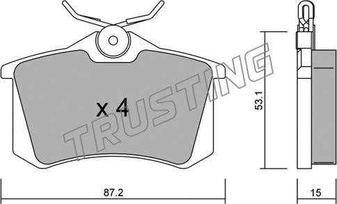 Trusting 102.0 - Fren balata seti, diskli fren parts5.com