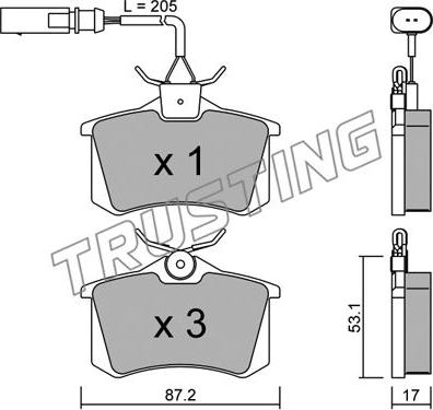 Trusting 102.3 - Set placute frana,frana disc parts5.com