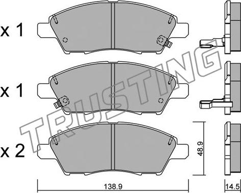 Trusting 1079.0 - Set placute frana,frana disc parts5.com