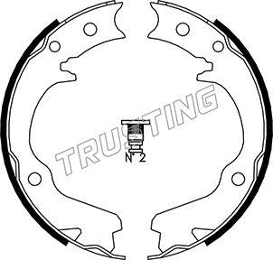 Trusting 110.336 - Fékpofakészlet, rögzítőfék parts5.com