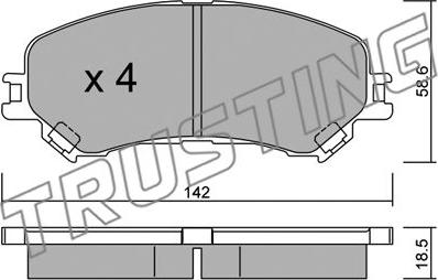 Trusting 1111.0 - Set placute frana,frana disc parts5.com