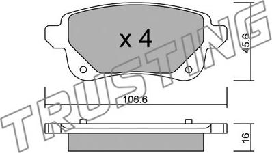 Trusting 1112.0 - Set placute frana,frana disc parts5.com