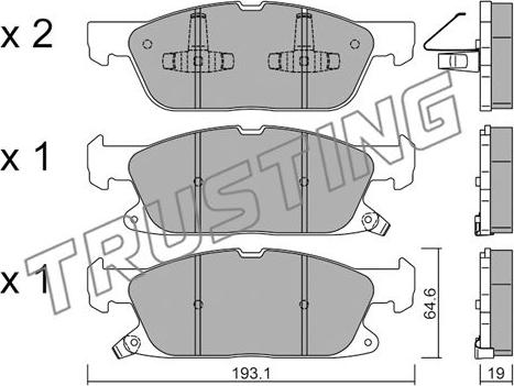 Trusting 1117.0 - Σετ τακάκια, δισκόφρενα parts5.com