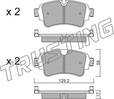 Trusting 1129.0 - Set placute frana,frana disc parts5.com