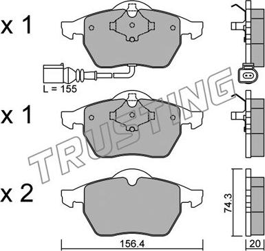 Trusting 188.4 - Set placute frana,frana disc parts5.com