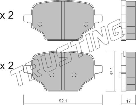 Trusting 1245.0 - Set placute frana,frana disc parts5.com