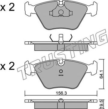 Trusting 124.0 - Set placute frana,frana disc parts5.com