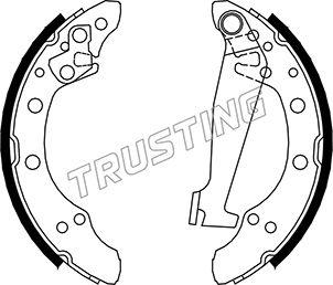 Trusting 124.284 - Комплект тормозных колодок, барабанные parts5.com