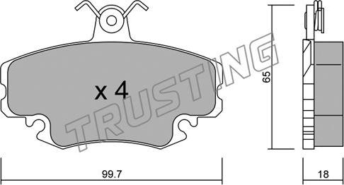 Trusting 122.0 - Set placute frana,frana disc parts5.com