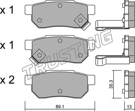 Trusting 173.1 - Σετ τακάκια, δισκόφρενα parts5.com