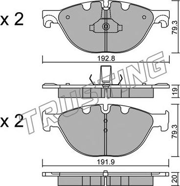 Trusting 847.0 - Set placute frana,frana disc parts5.com