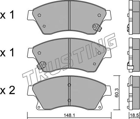 Trusting 855.0 - Set placute frana,frana disc parts5.com