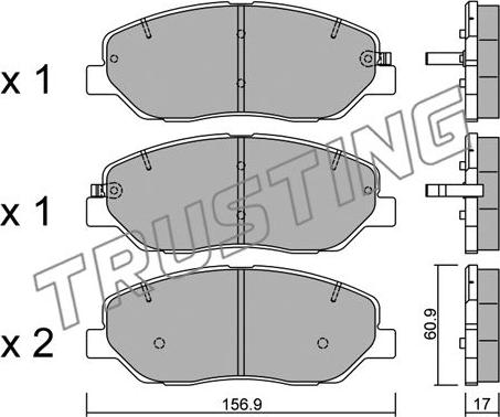 Trusting 803.0 - Set placute frana,frana disc parts5.com