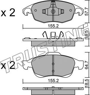 Trusting 816.0 - Set placute frana,frana disc parts5.com