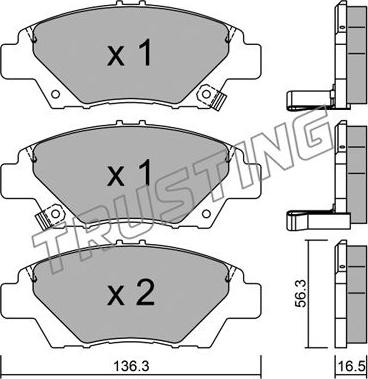 Trusting 882.0 - Set placute frana,frana disc parts5.com