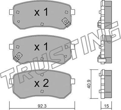 Trusting 831.0 - Brake Pad Set, disc brake parts5.com