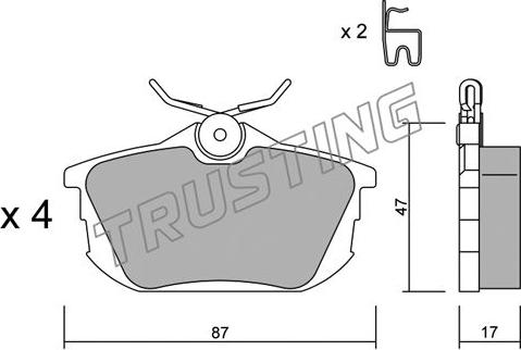 Trusting 356.0 - Set placute frana,frana disc parts5.com