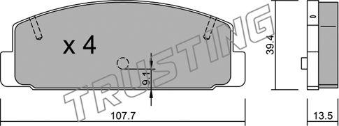 Trusting 311.1 - Juego de pastillas de freno parts5.com